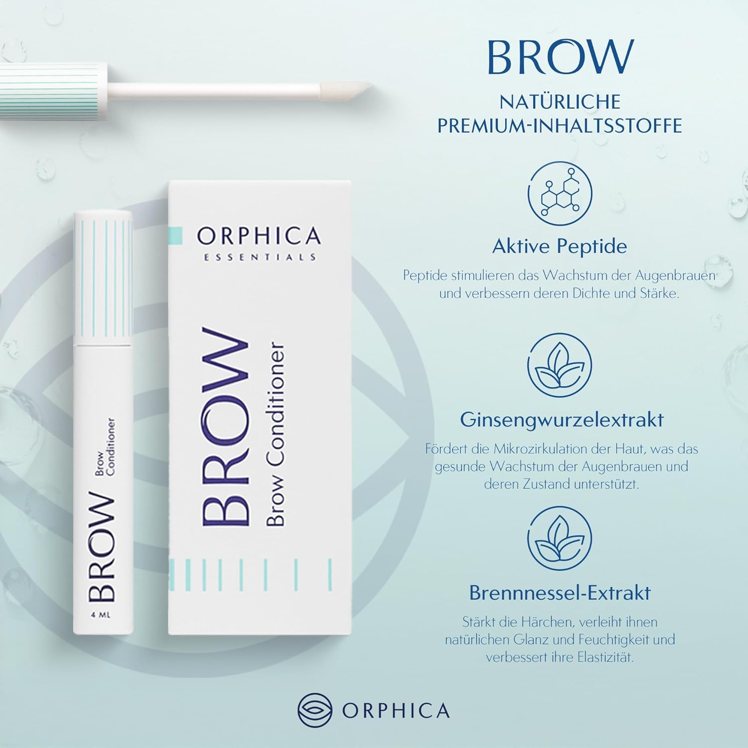 ORPHICA Brow & Realash Set - Siero per ciglia 3 ml + Siero per sopracciglia 4 ml - Balsamo per una crescita visibile, Gel stimolante per la crescita dei capelli
