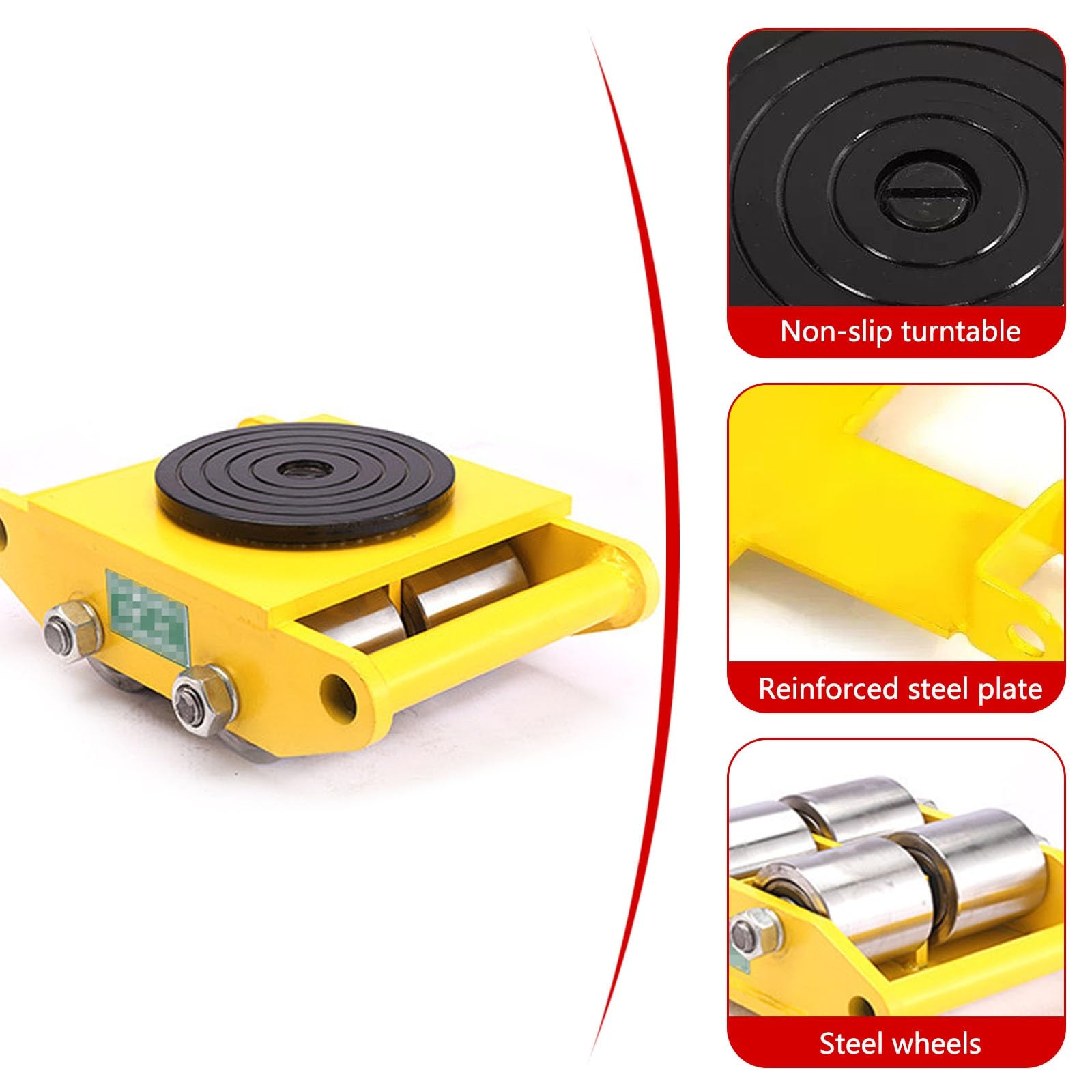 Low-profile Machine Skate Dolly, wyposażenie Dolly Ruchome Skate
