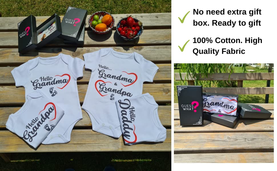 Miniatura 4 de Babysium En una caja de regalo anuncio de bebé para abuelos anuncio de embarazo para abuelos hola abuela anuncios de embarazo HGM