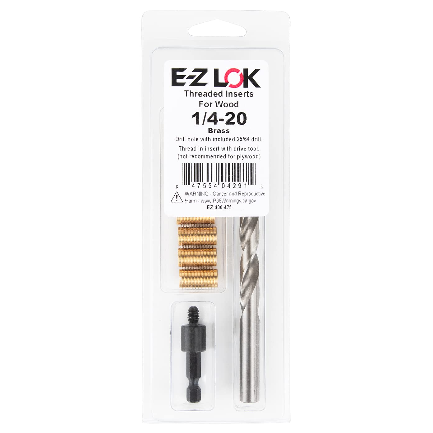 Buy EZ LOK EZ400475 Threaded Inserts for Wood Installation Kit