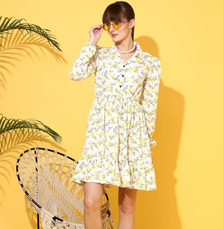Image of Sheetal Associates Women's Casual Full Sleeve Crepe Shirt Dress