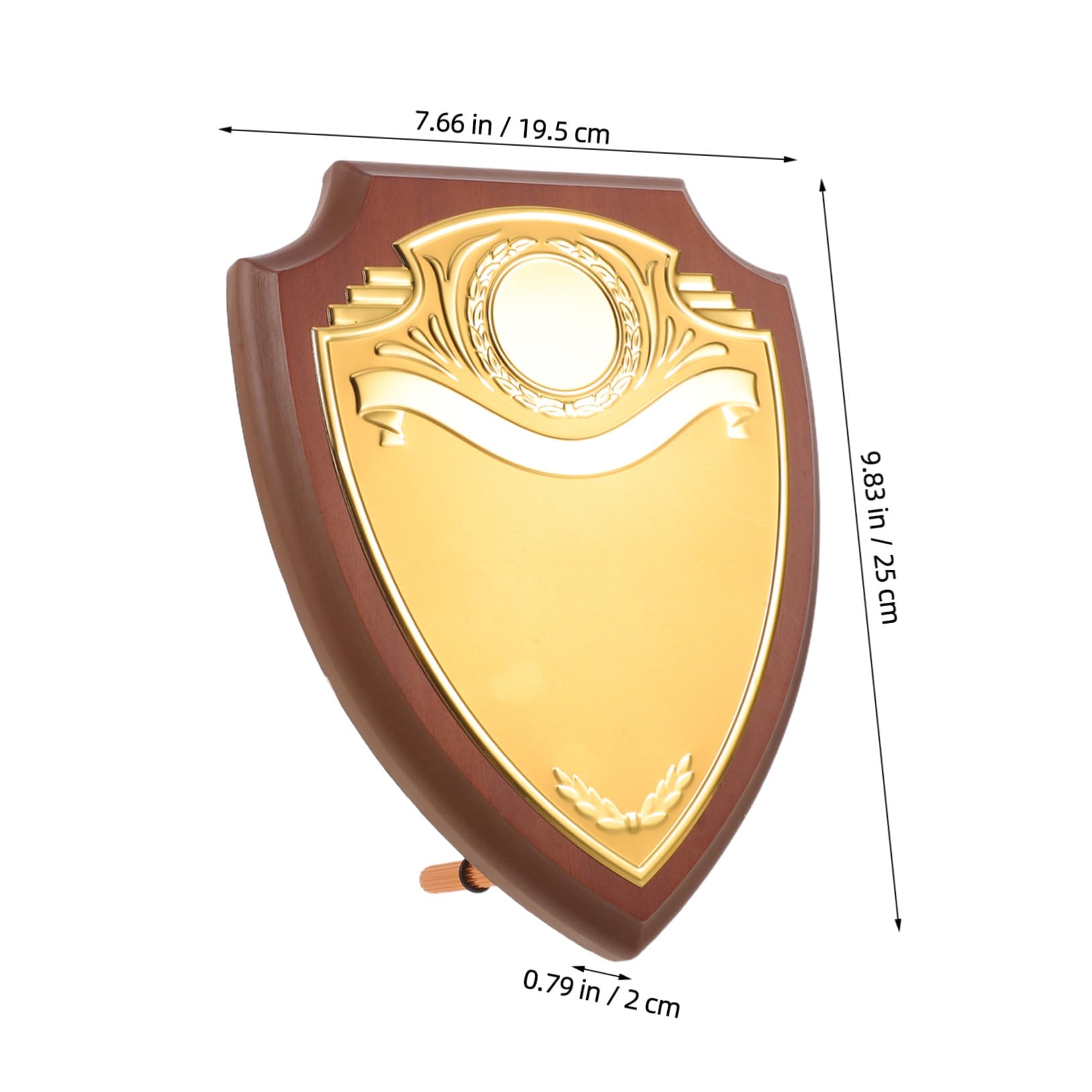 Tofficu Targa in Legno Forma di Scudo per Premi Medaglia Vuota Personalizzabile Decorazione Commemorativa per Onori e Pensionamento
