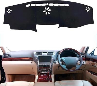 Lexus LS600H 2006-2011 Car Dashboard Cover Non-slip Dashmat Dashboard Cover Black Dash Cover Mat Auto Interior