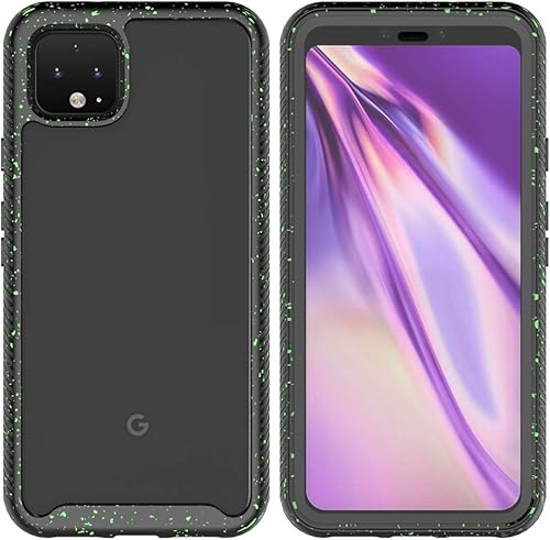 Miniatura 2 de JACKPOT WIRELESS Funda transparente resistente para Google Pixel 4, funda híbrida a prueba de golpes, protector de pantalla integrado, serie