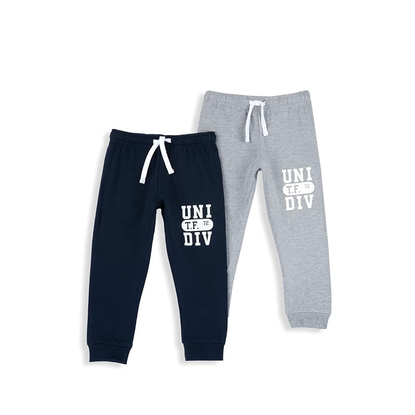 Chicco Set Pantaloni Lunghi In Felpa Pesante, Pantaloni sportivi invernali Bambini e ragazzi, Grigio/Blu, 7 anni