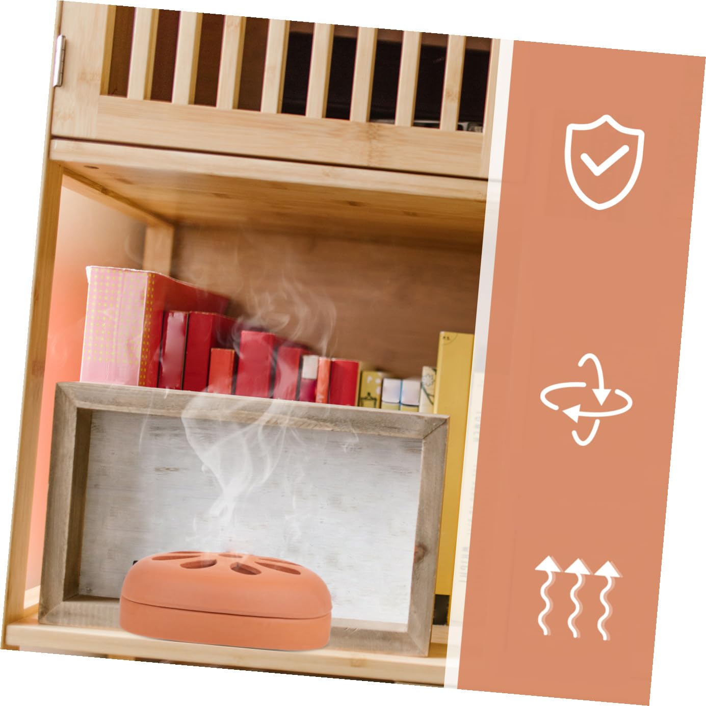 iplusmile Porta Zampirone in Terracotta 2 Pezzi Coperchio Traforato, Facile da Pulire e Resistente, per Uso Domestico e All'aperto Contro le Zanzare