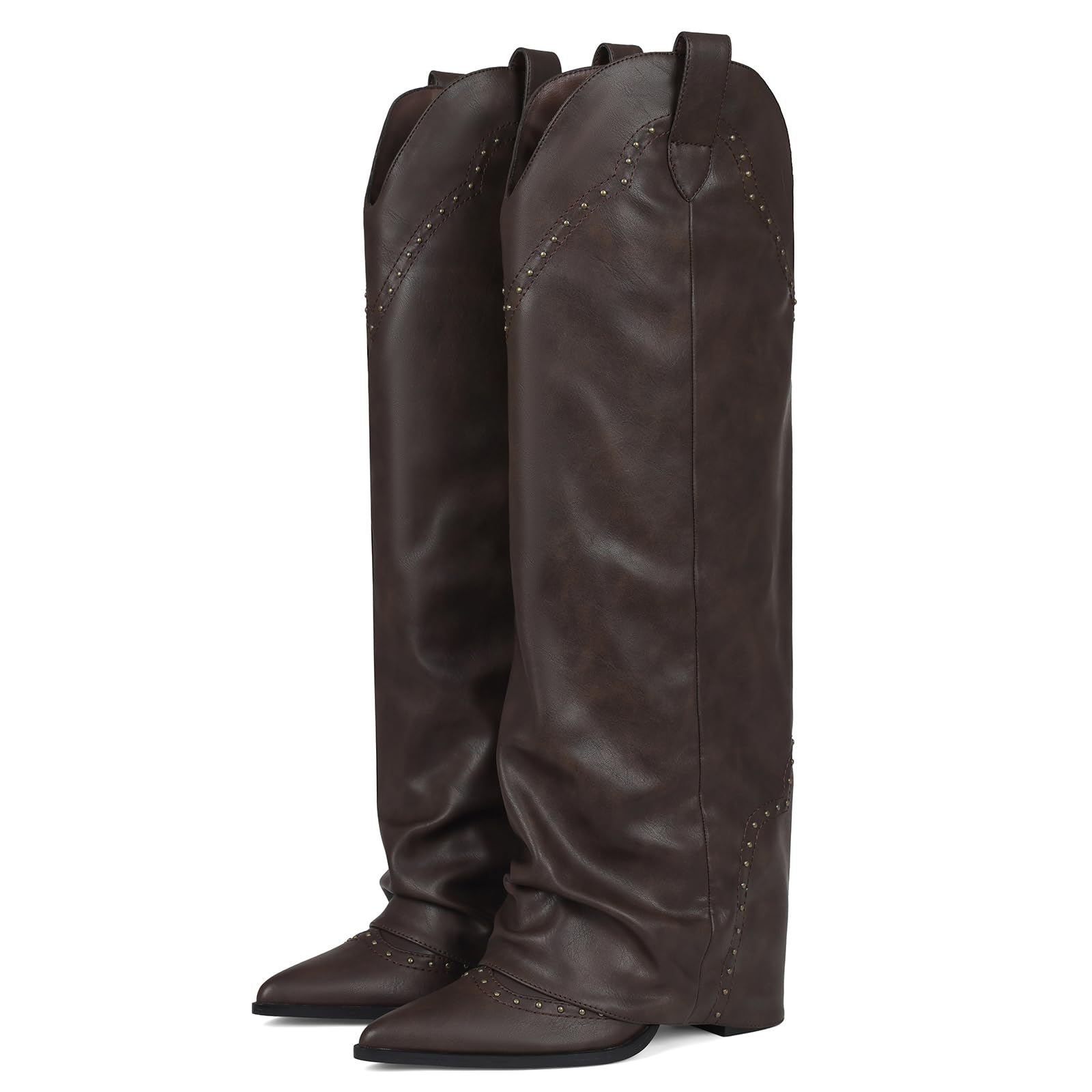 View 1 of ***PARTIAL SET - PRICE ADJUSTED***EQAUDES Women's Brown Cowboy Boots