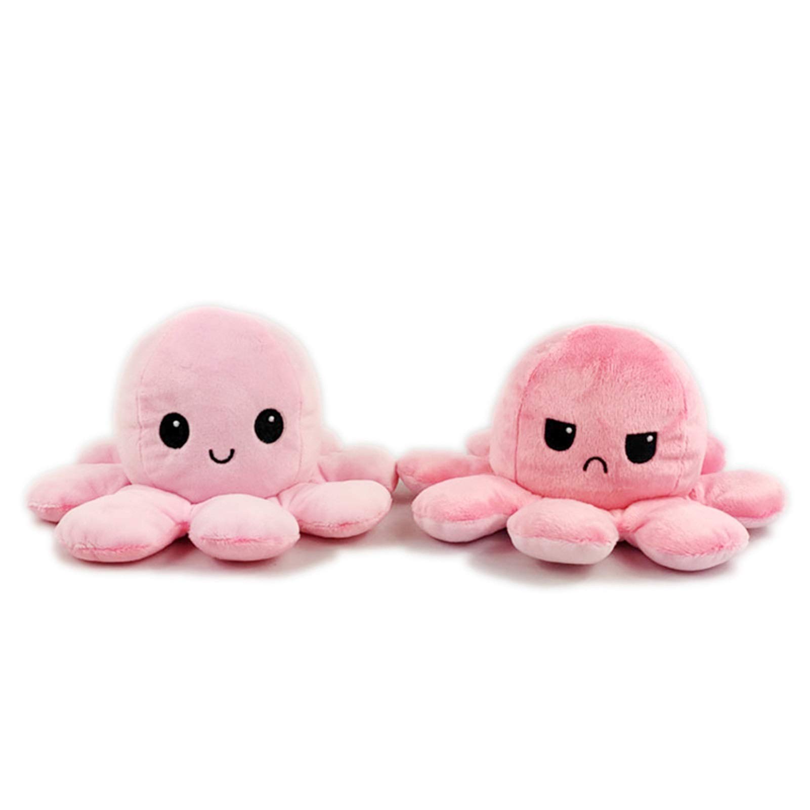 Shefure Octopus Plush Doll Toy Soft Simulation Double-Sided Happy Sad Angry Stuffed Kids Gift Plush Interactive Toys (Color : 02)