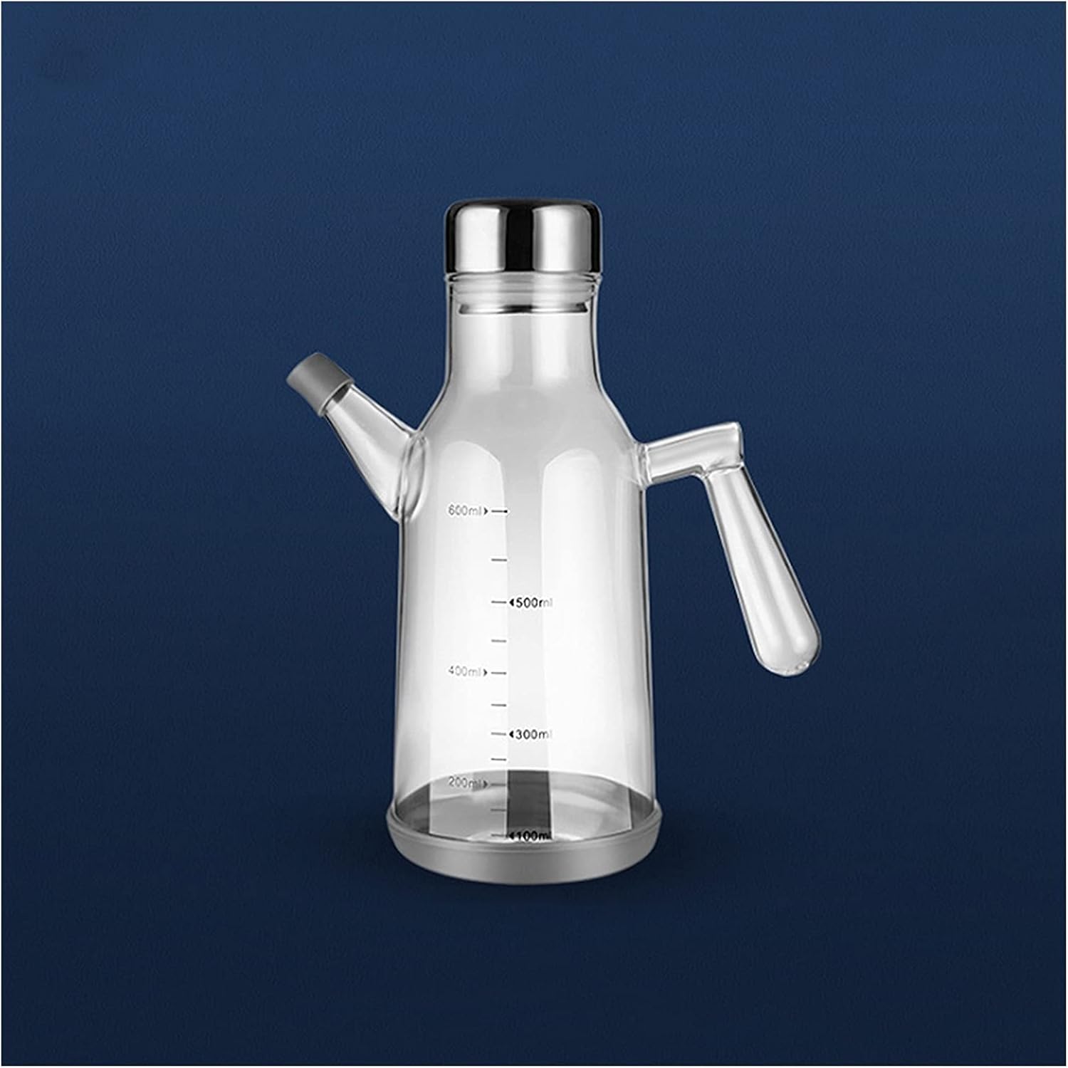 Amazon｜Oil Bottle ハンドルと口の多目的オイラーが付いている20.2オンスの高いホウケイリケートのガラスのオイルの瓶の家の調味