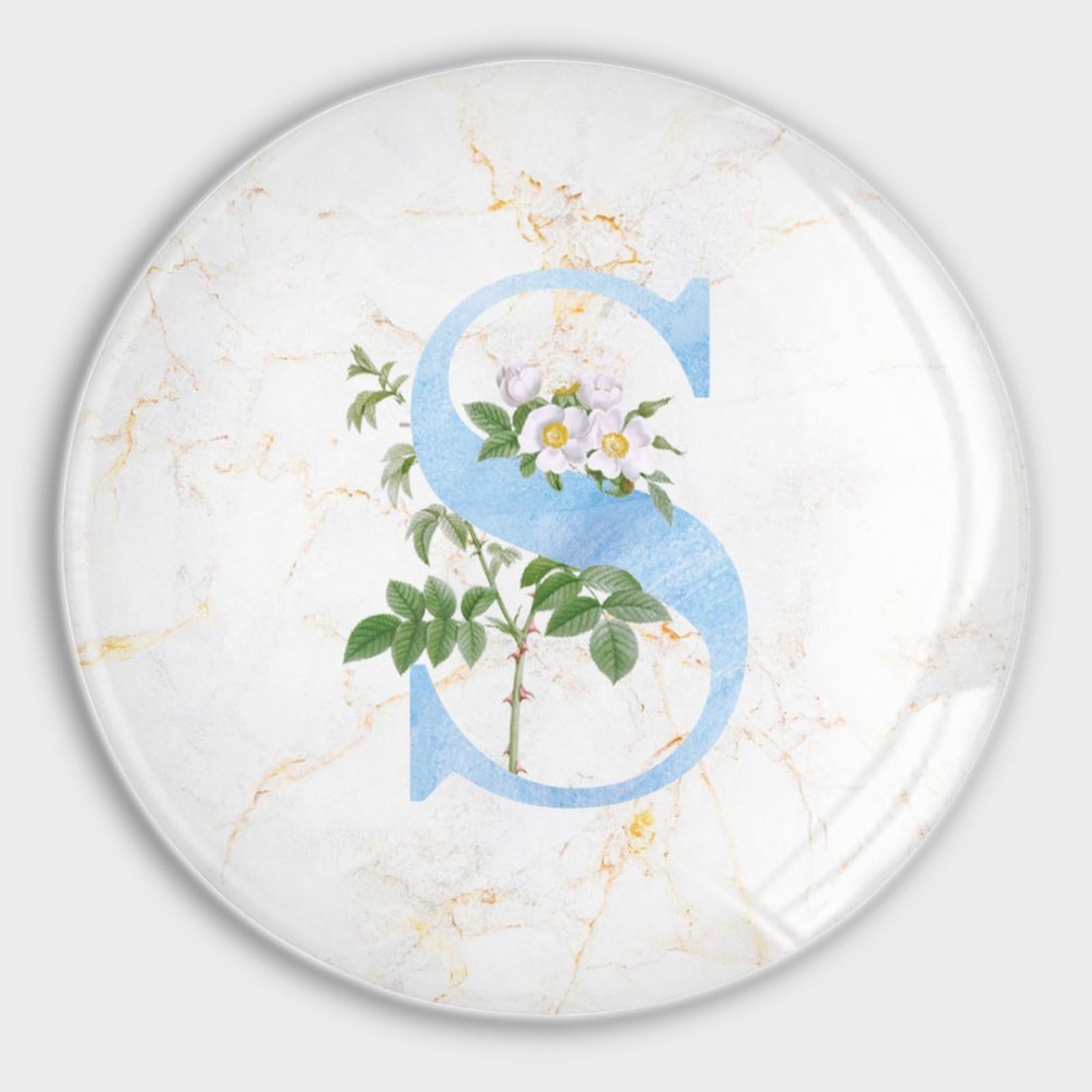 Aimants de réfrigérateur en verre lot de 4 monogramme S aimants amusants cuisine