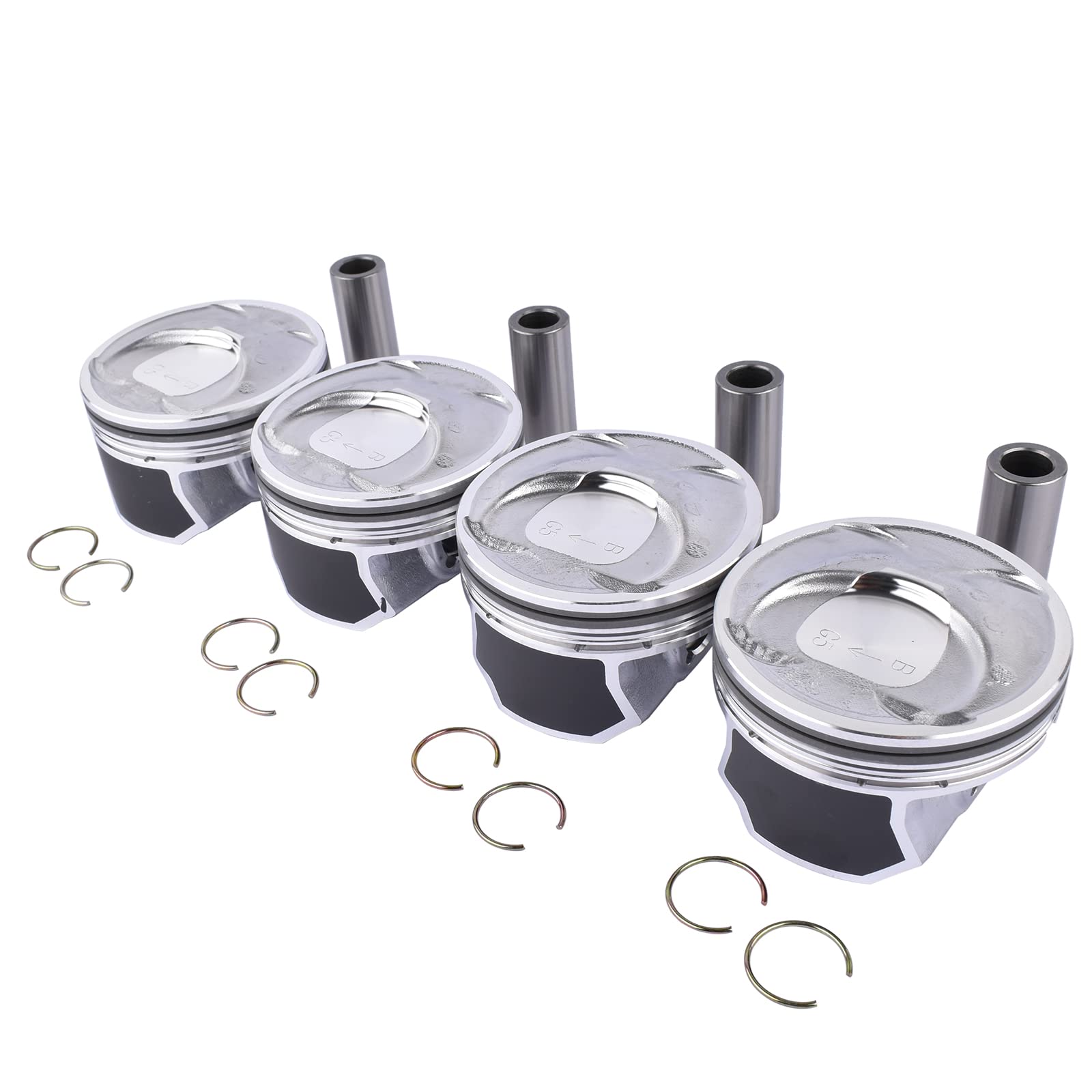 4x Pistoni fasce elastiche per A3 8V1, 8VK Leon 5F1 Golf 6 BA5, BV5 1.4 TSI TFSI CZD CZDA CZDB CXSA # 04E107065GF 04E107065GK 04E107065EJ