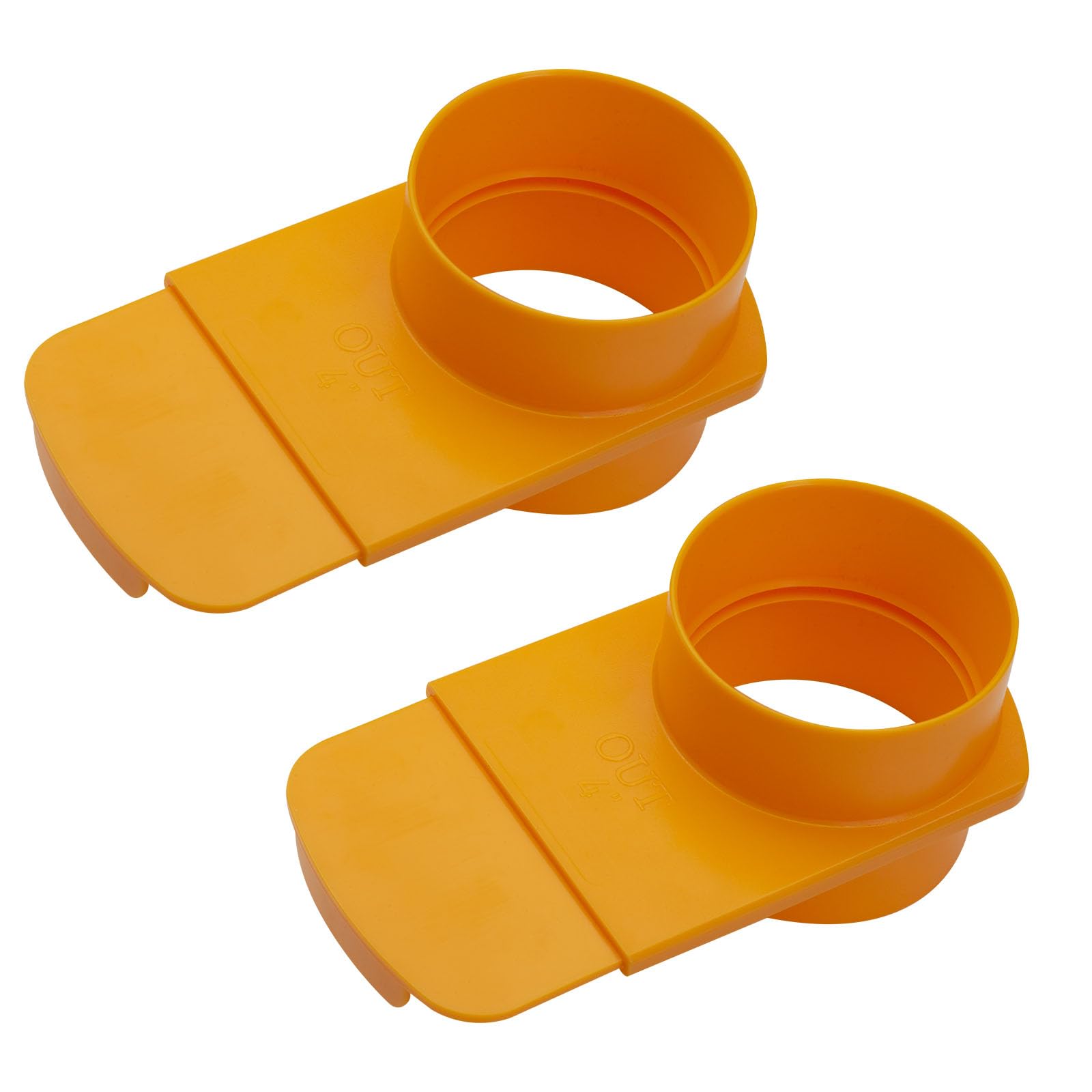 2 Pcs Integrated Blast Gate Clog Resistant, 4 inch Blast Gate, For Dust Collection Systems (ABS)