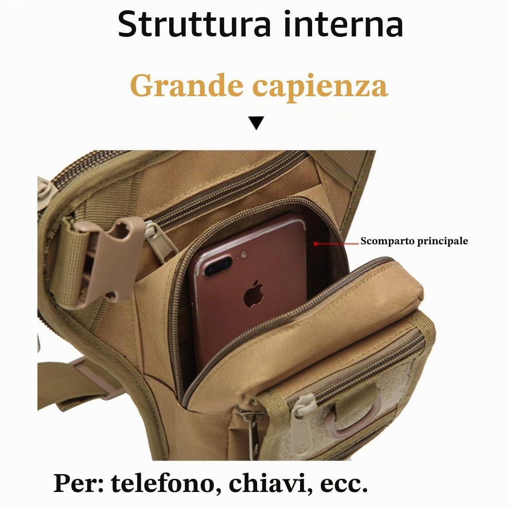 ACEXIER Borse Militari tattiche a Goccia per Le Gambe Uomini Donne Outdoor Escursionismo Tiro Caccia Waist Pack Cinghia Regolabile Moto Equitazione Borsa