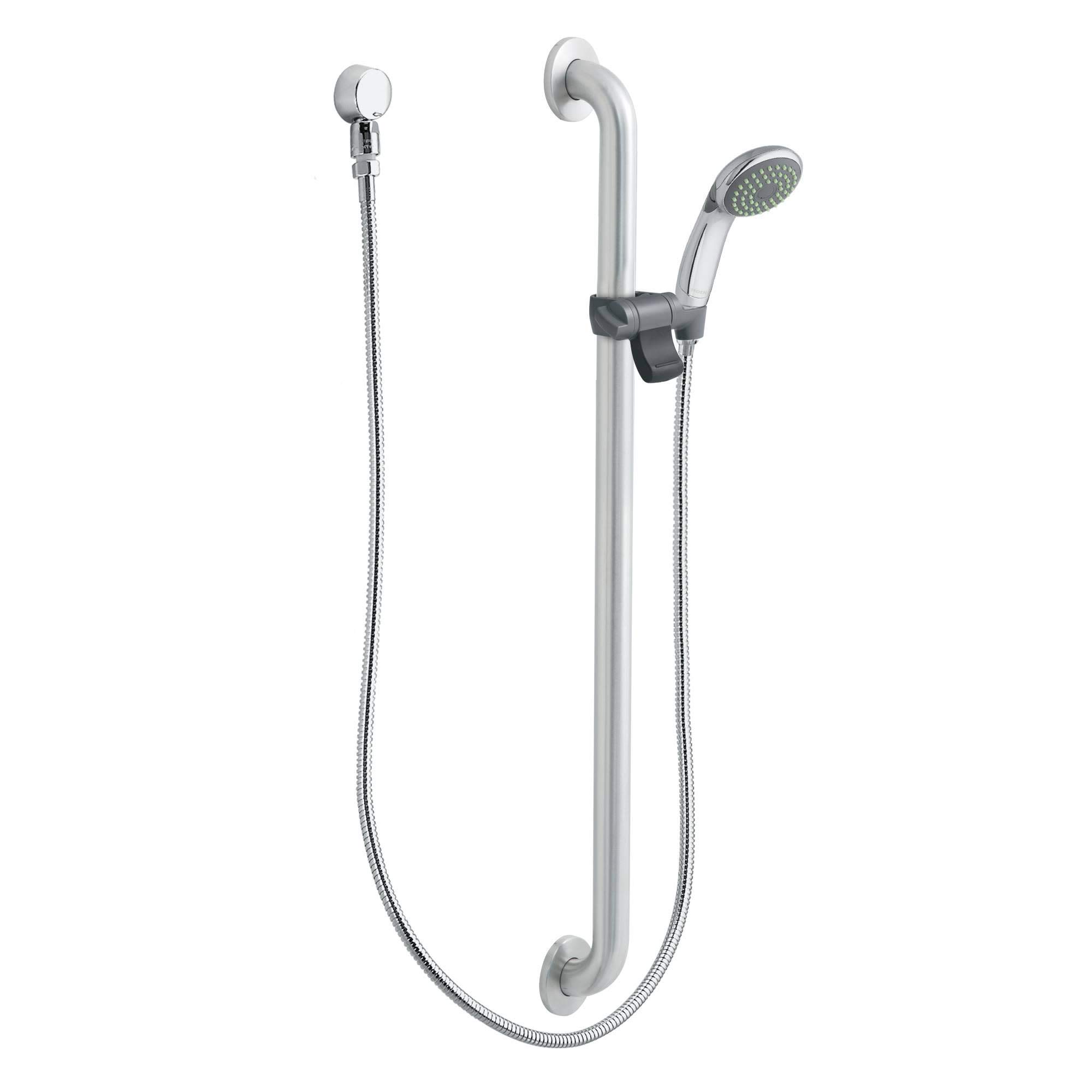 MOEN 30-inch Wall Bar With 5-Spray Eco-Performance Handheld Shower In Brushed Nickel