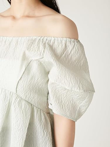 Amazon.co.jp: 2wayペプラムパフチュニック FWFB251099WHTF : ファッション