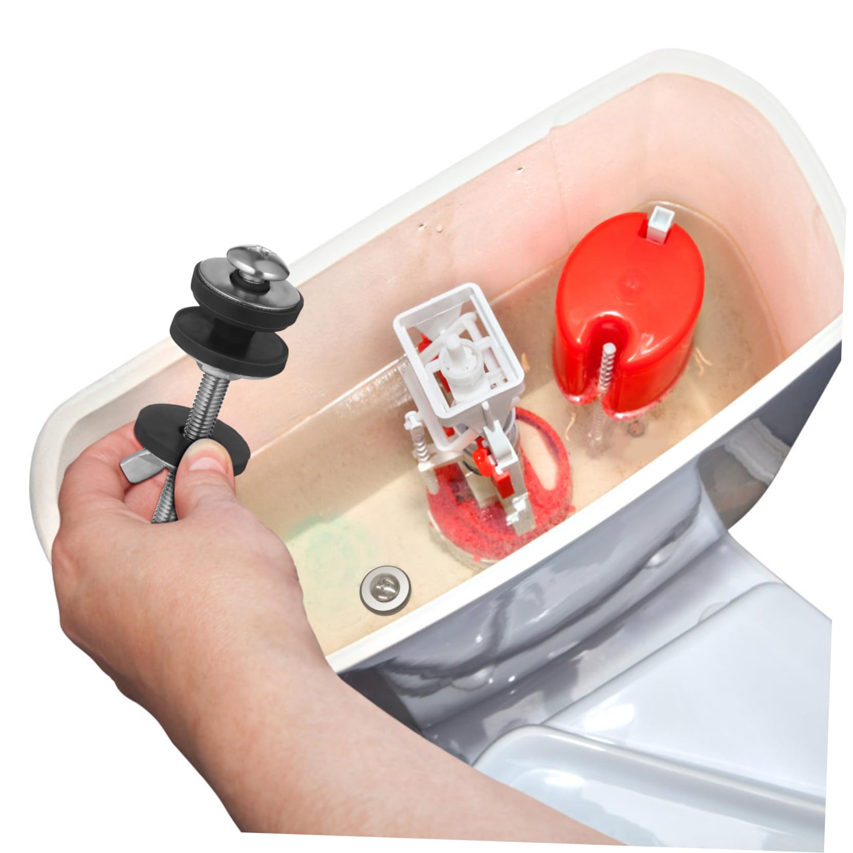 Angoily 8pezzi Guarnizioni Per Fissaggio Serbatoio Wc Bulloni Inossidabile Kit Di Sostituzione Per Guarnizioni Serbatoio-ciotola Impermeabili e Resistenti Alla Corrosione Compatibili Con