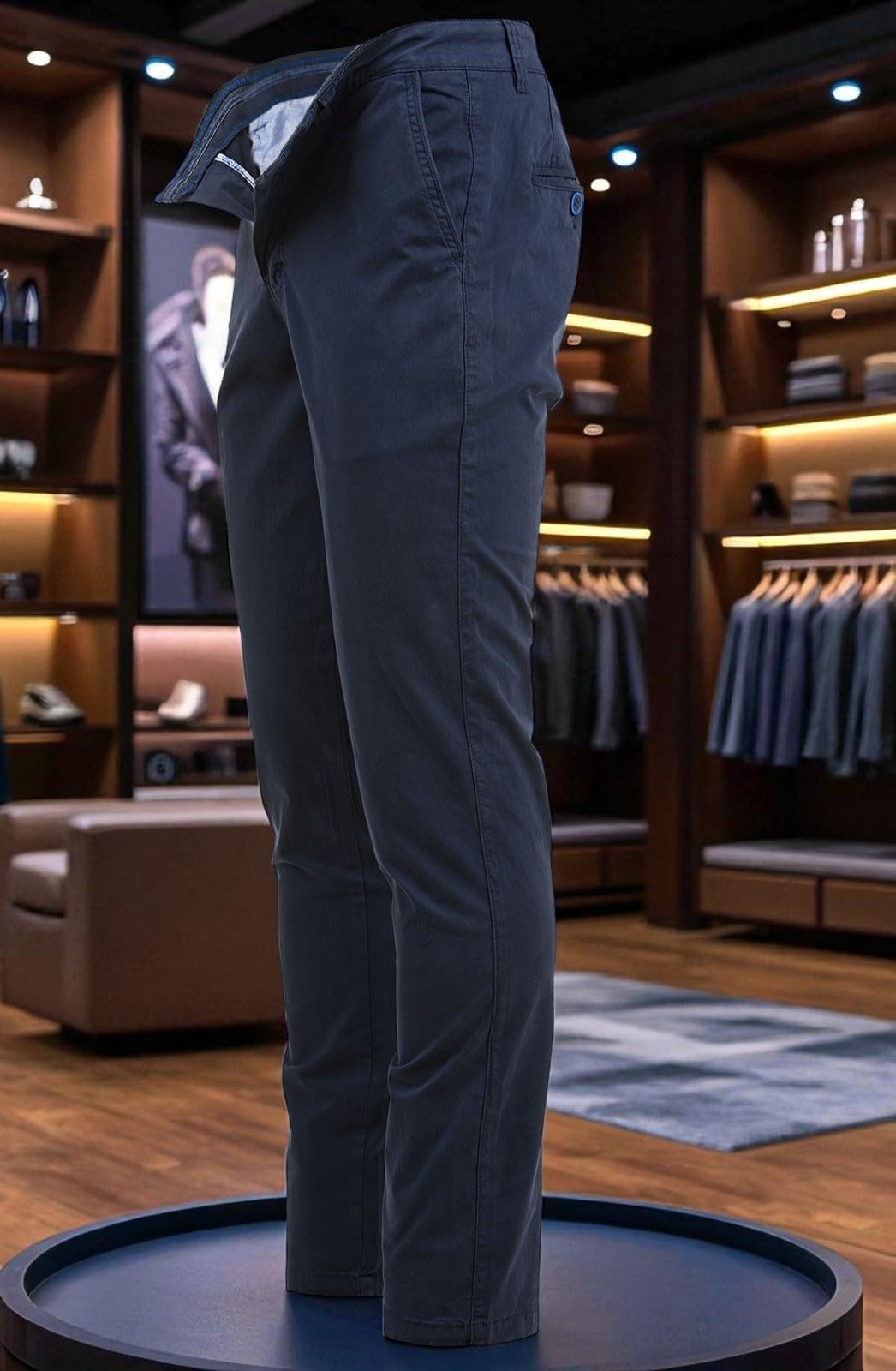 Instinct Pantaloni Chino Uomo Taglie Forti | Cotone Elasticizzato vestibilità Comoda | Ideali per Ufficio, Tempo Libero e Cerimonie | Pantaloni Primaverili ed Estivi da Uomo Eleganti | Taglie 46-60