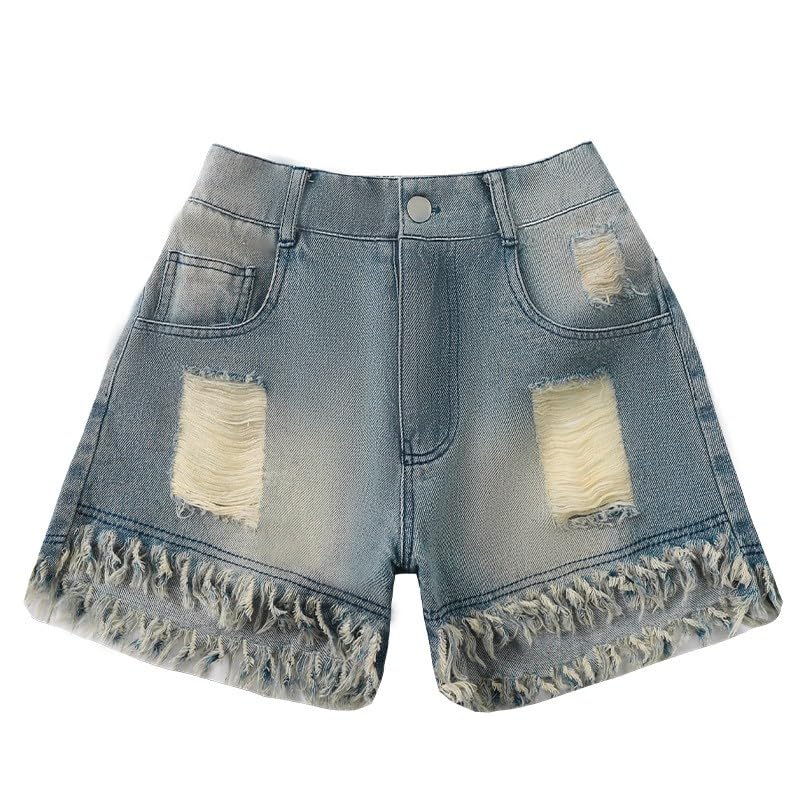 Short en jean fille large et léger pour les sorties d'été des ados