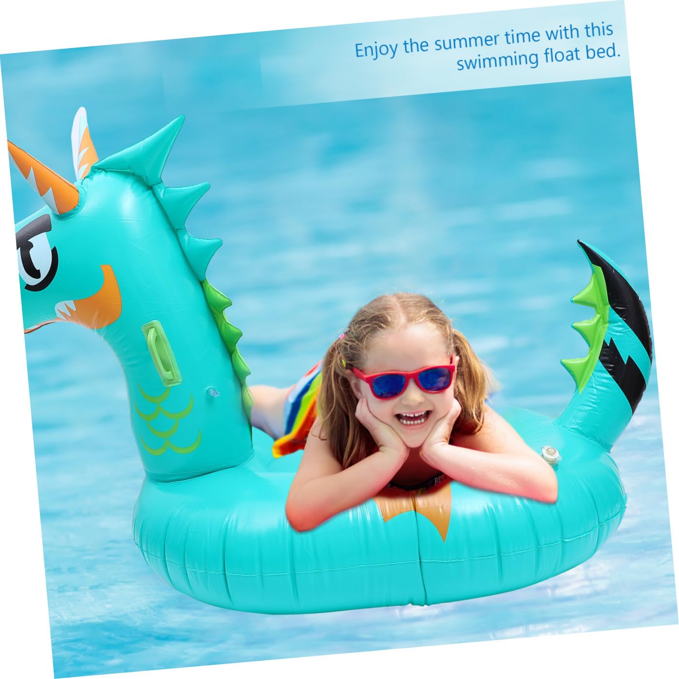 ERINGOGO Letto Galleggiante Gonfiabile Forma Materassino Portatile per Piscina e Mare Leggero e Resistente per Adulti per Relax