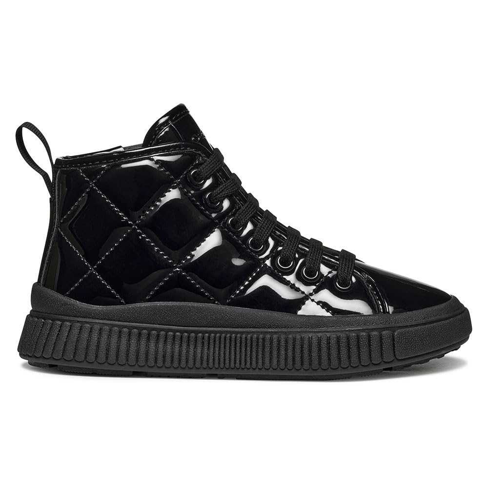 Geox J LAQUINNY Girl Sneaker, Black, 12.5 UK