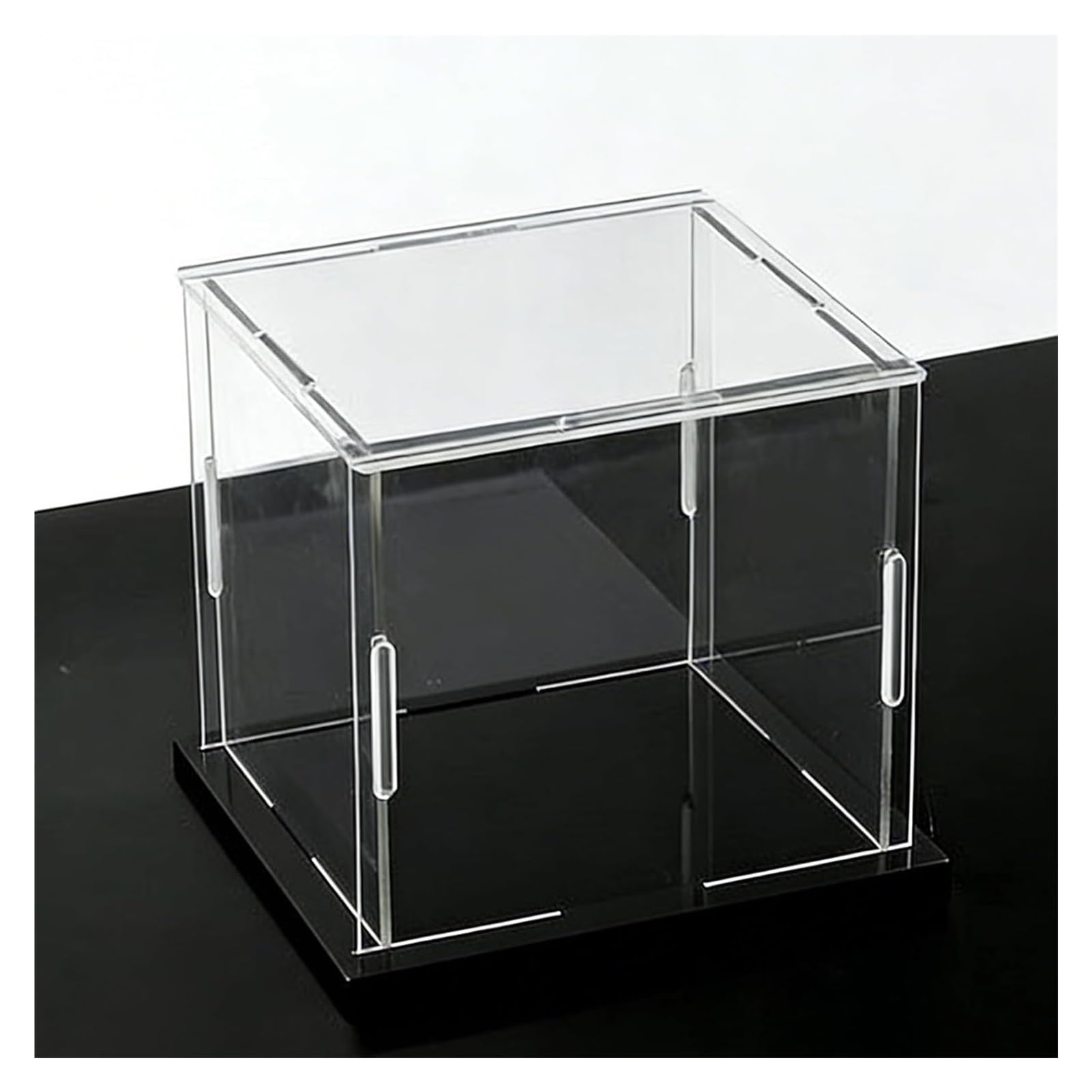 Espositore in Acrilico Trasparente for Oggetti da Collezione(Black Base,15x15x30cm)