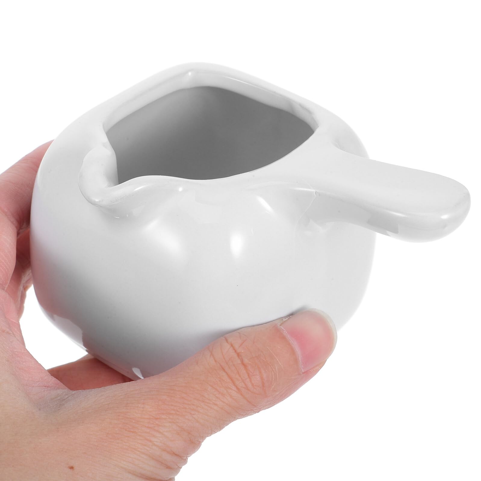 COLLBATH Crogiolo Fonduta Cioccolato in Ceramica Bianco Scaldacioccolato Portatile Compatto per Cucina Scioglitore Veloce e Efficiente per Dolci e Dessert