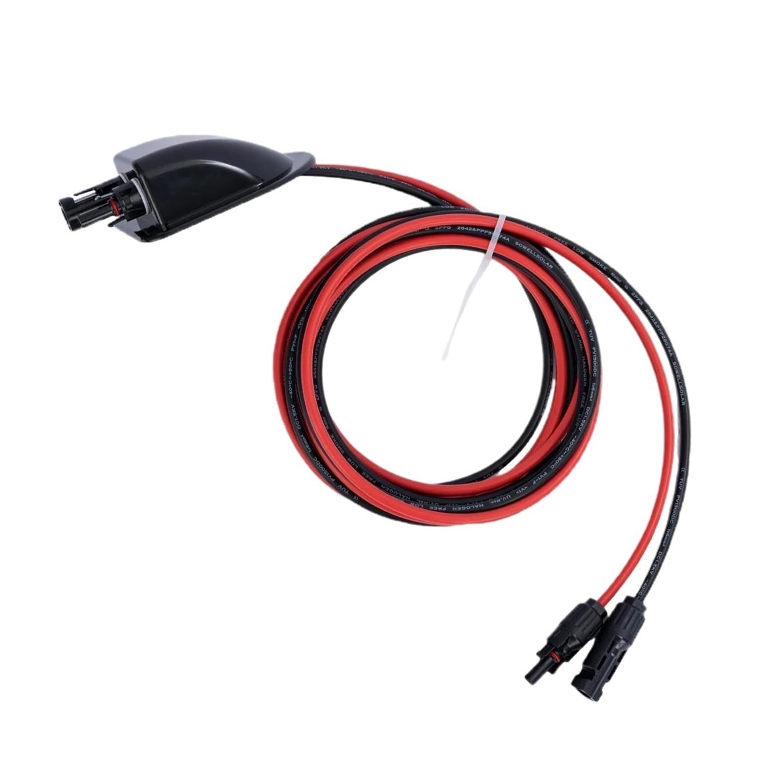 Wtyczka i gniazda z kablem, wodoszczelność IP67, solarny kabel przyłączeniowy, 10 AWG, przedłużacz PV z puszką przyłączeniową do przyczepy kempingowej, łodzi, kampera (10 AWG-1 m)