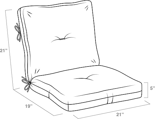 Miniatura 6 de Arden Selections Cojín moderno de felpa para silla de comedor, 21 x 40 pulgadas, repelente al agua, resistente a la decoloración, cojín copetudo