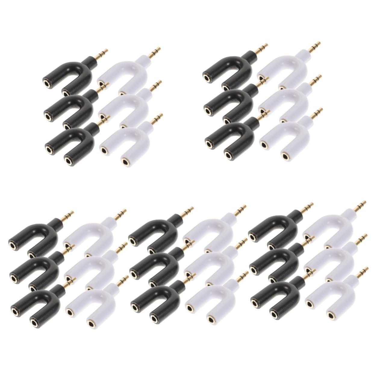 Uonlytech 5 Set Di Adattatori Per Cuffie Stereo Da 3 5 Mm Splitter Da 1 A 2 Vie Per La Condivisione Di Musica 6 Pezzi*5