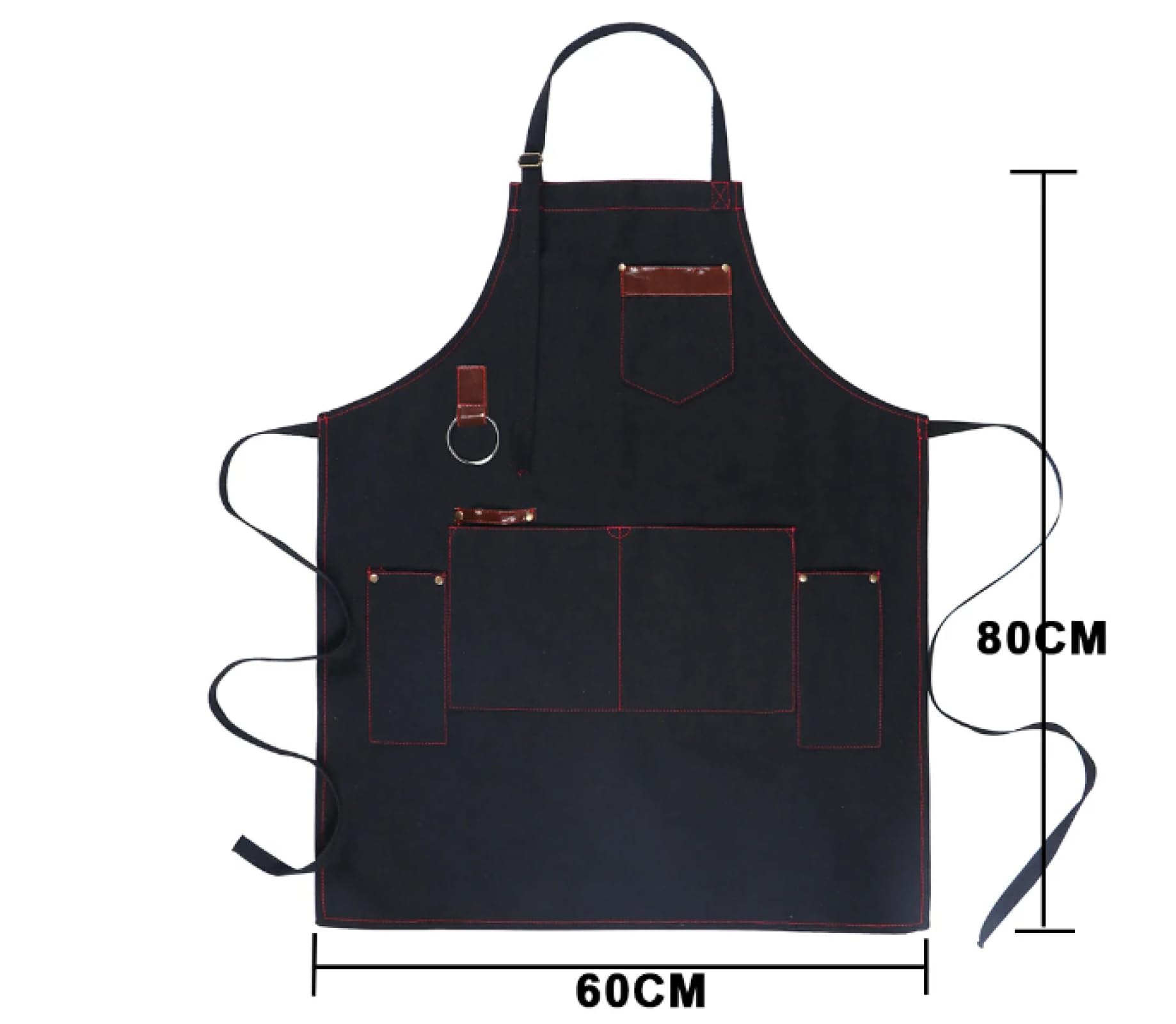 Cuisine Tablier Apron Cuisine pour Pros Chef Tablier pour Hommes Toile Cuir Père Cadeau Tablier