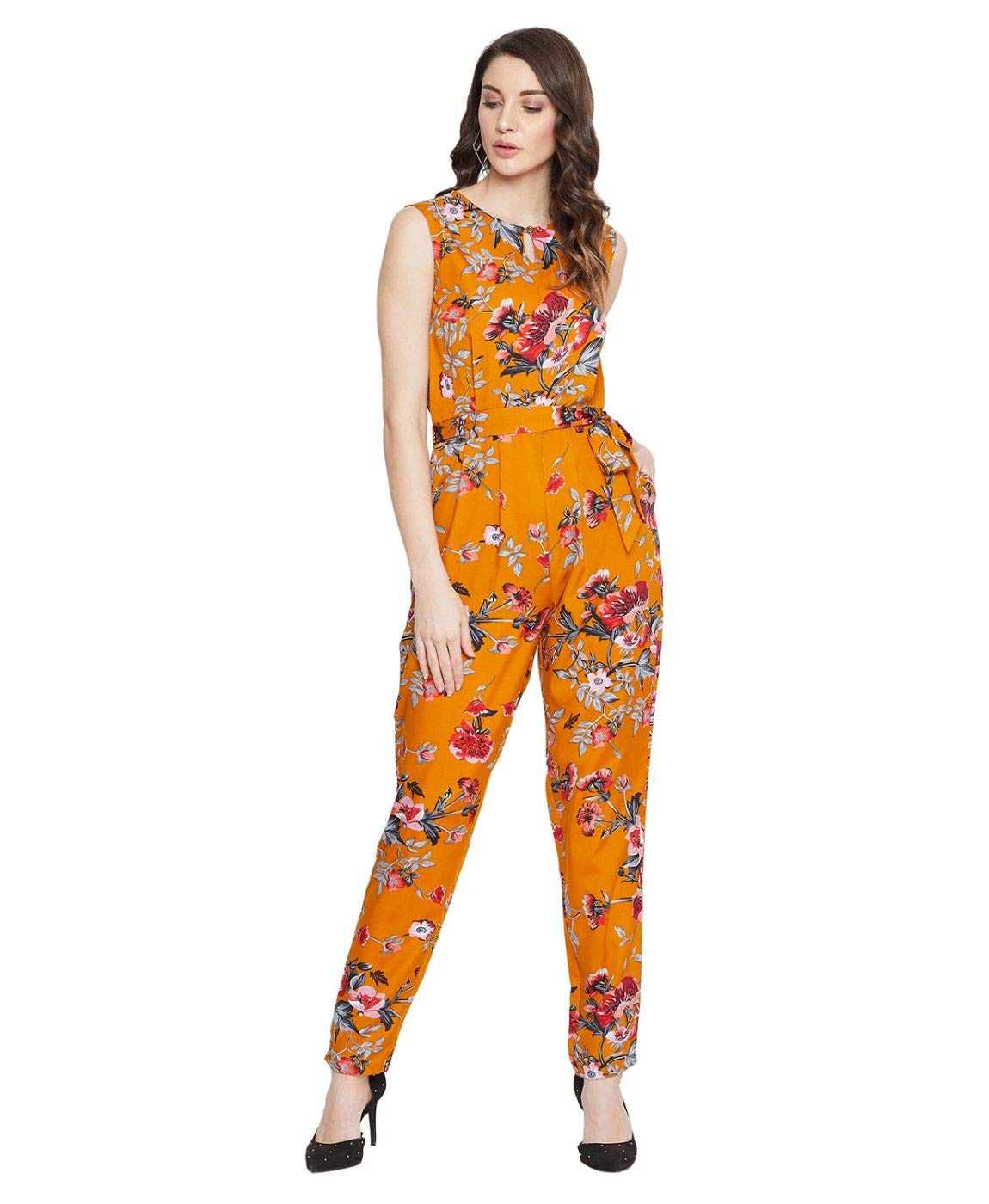 uptownie lite Women's Crepe Keyhole Maxi Jumpsuit-picture-47