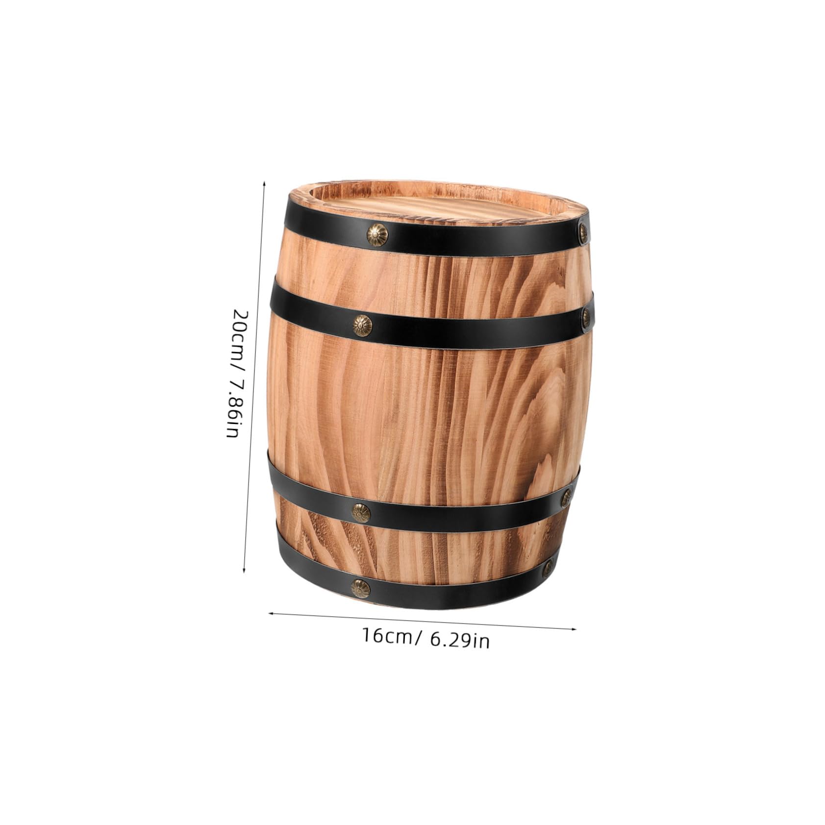 GARVALON Decorative Beer Barrel Wood Wine Barrel Craft Ornament Home Decor Bar Decor