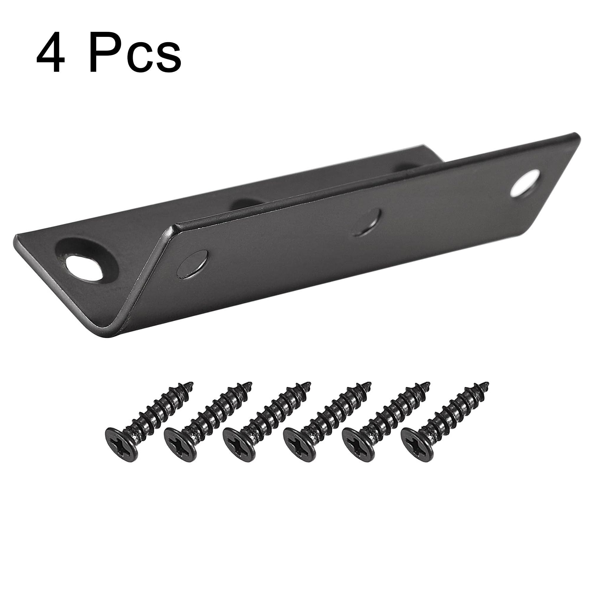 TA-VIGOR Heavy Duty L Brackets, 22x22x80mm Black Stainless Steel Corner Braces, 90 Degree Brackets with Screws - Image 3