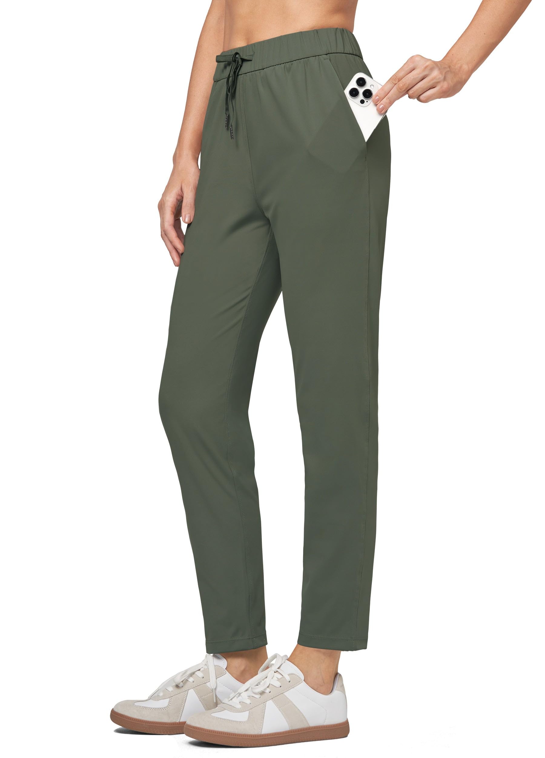 Willit Women's Golf Travel Pants Lounge Sweatpants 7/8 Athletic Pants Quick Dry On The Fly Pants