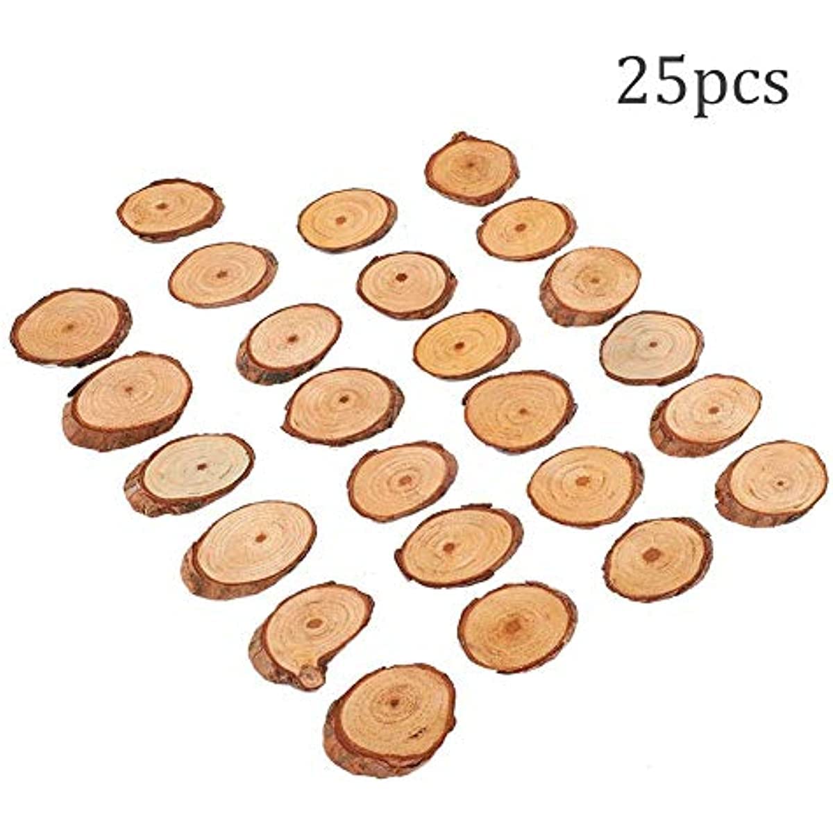 Tranches de Bois Naturel, Rondin de Bois 11-12cm sans Trou 10 Pcs Tranches de Bois Naturel