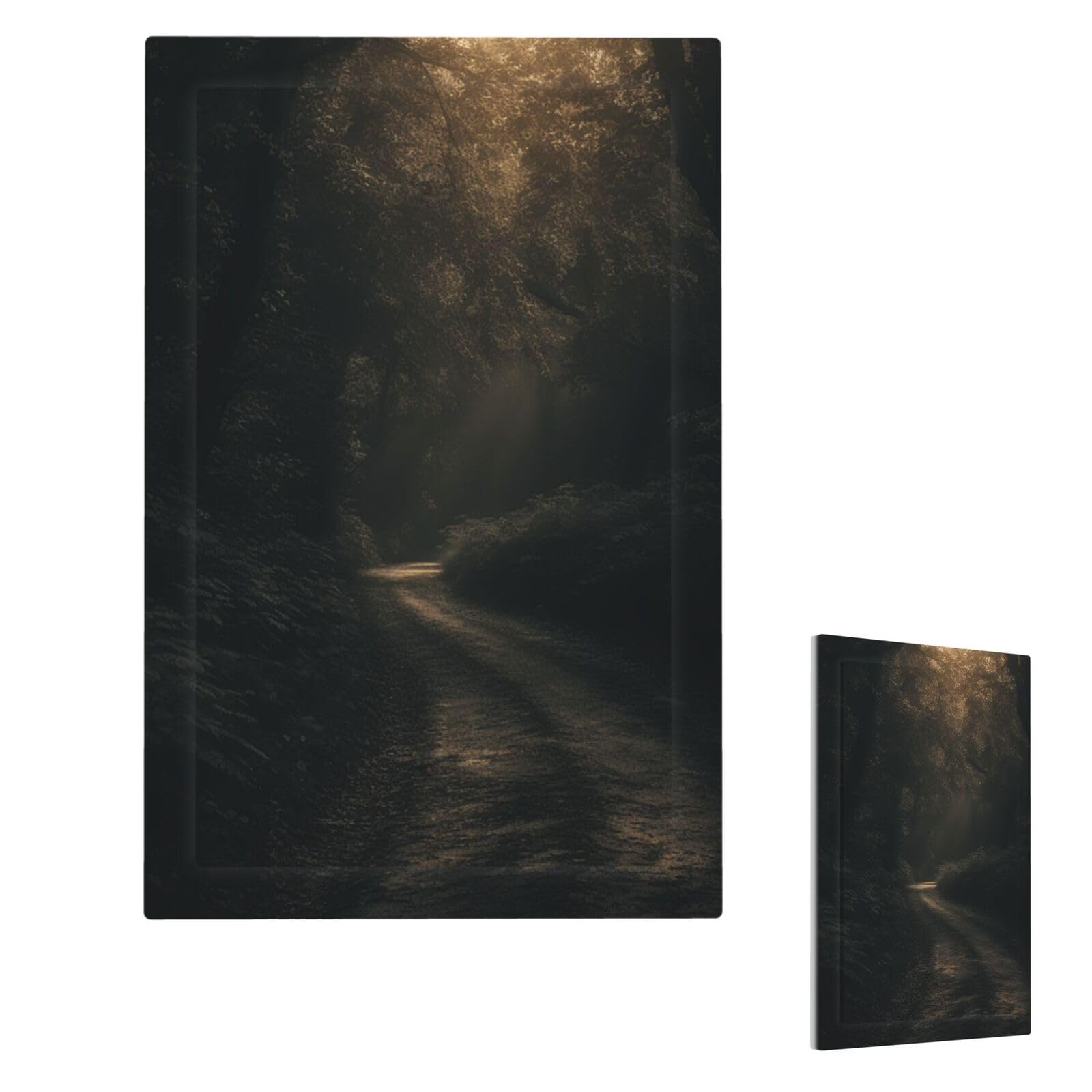 Lane in Dark Wall Plate Cover Single Blank, Modern Decorative Light Switch Cover Unbreakable Receptacle Outlet Covers for Living Room Bedroom Decor