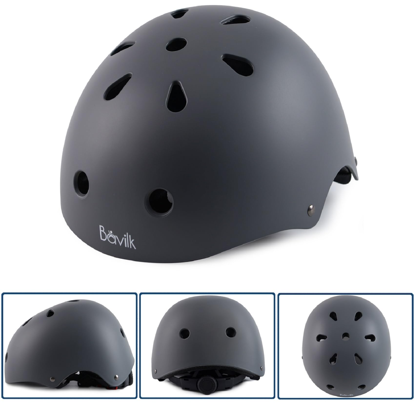 Bavilk Kids Bike Helmet,Boys Girls Helmet Multi-Sport Helmet for Skateboard Roller Inline Skating Bicycle Scooter 3 Sizes