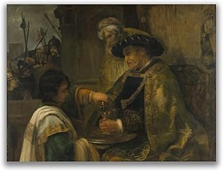 Yomcut Rembrandt Van Rijn Painting Series Pilate Washing His Hands Poster Realistic Portrait Painting Fine Art Oil Painting Reproduction Room Aesthetic Wall Decor Unframed(12x16in30x40cm)