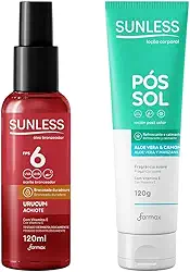 Kit Sunless Bronzeador Urucum 120ml + Pós-Sol Aloe 120ml