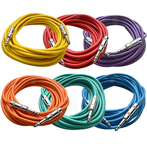 Seismic Audio SATRX-25 paquete de 6 cables de 7.62 m Jack 3.5mm miniatura 1