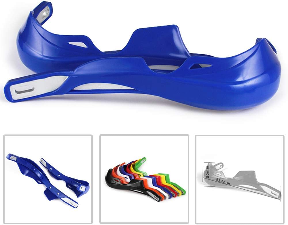 Protège-mains Motocross Universels - Pour Guidon 22mm Et 28mm - Couleur Bleue - Idéal YZ80, YZ85, YZ125, YZ250, YZ250F, ATV, Quad, Kayo - 4