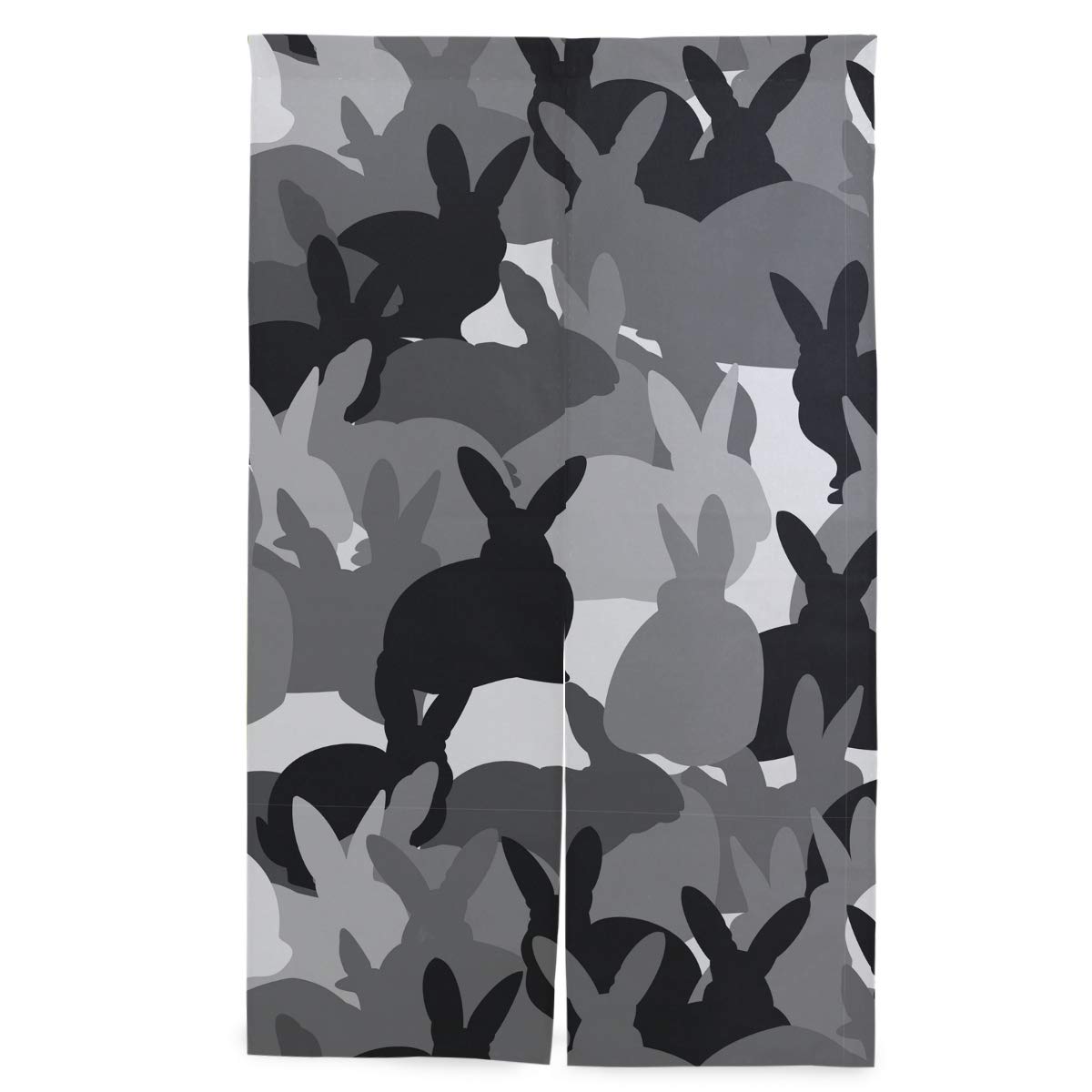 Amazon｜カオリヤ のれん うさぎ柄 兔柄 カモ柄 迷彩柄 暖簾 幅89×丈