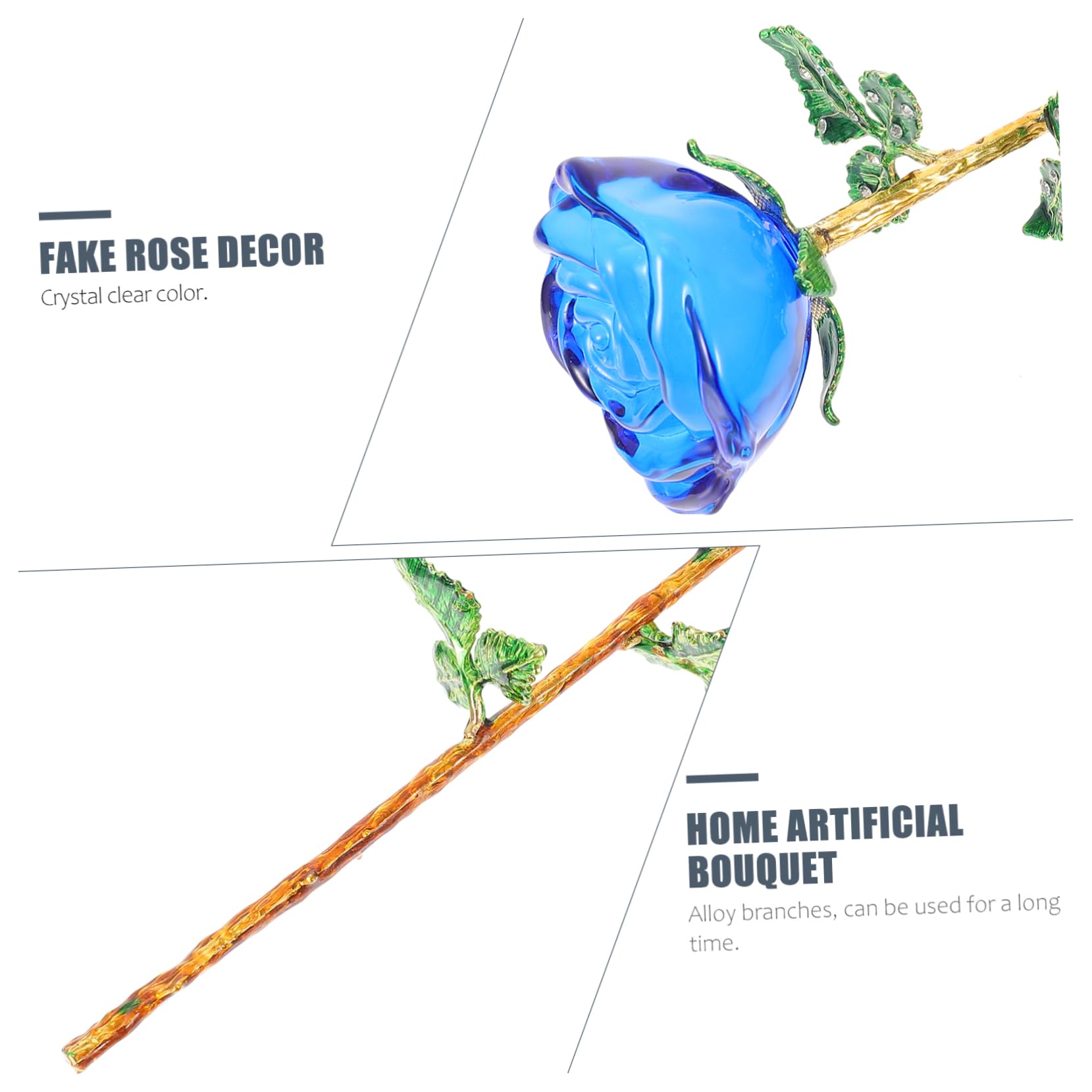 Artificiales De para Decoración De Bodas Adorno Floral De para y Rosa Azul Verdes