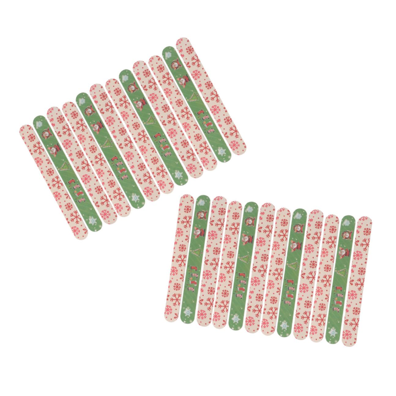 MAGICLULU 24 Stück Nagelfeilen mit Weihnachtsmotiv Eva Material Geeignet für Natürliche Fingernägel und Zehennägel Geschenk für Nagelpflege und Design Zufälliger Stil