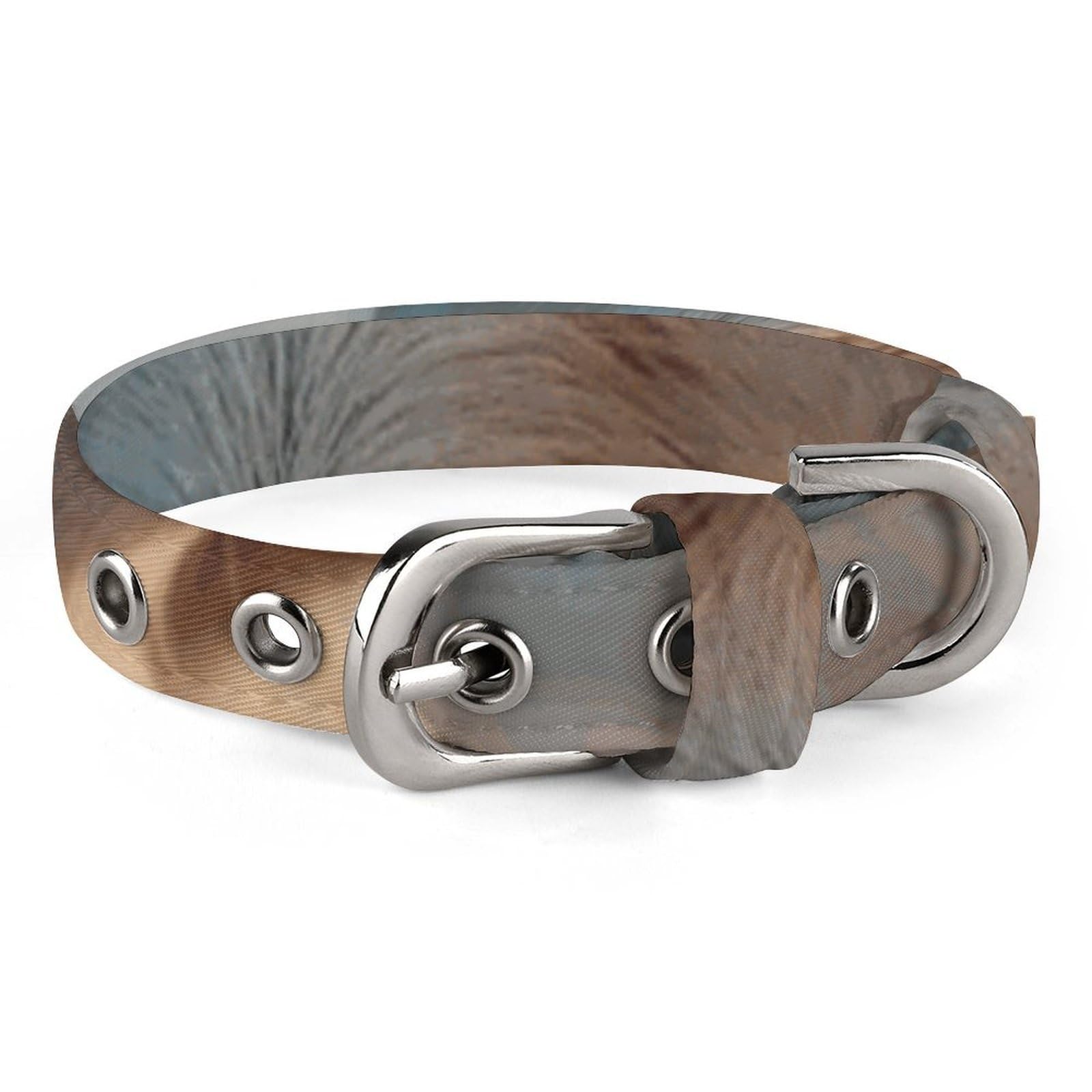 Collier pour chien réglable en tissu doux avec boucle métal taille S M