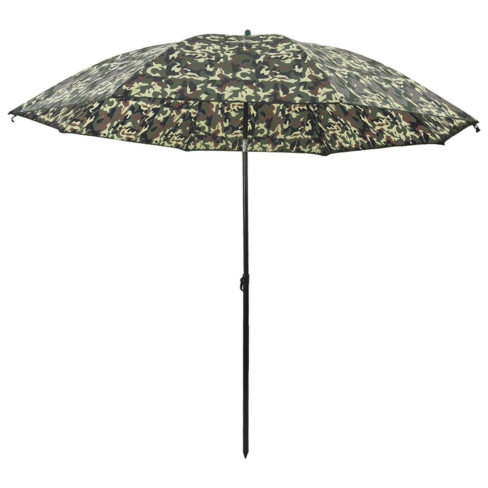 Parasol wędkarski, maskujący, 300 x 240 cm, poliester Oxford, pochylony, ze ścianami bocznymi, odporny na promieniowanie UV i wodoodporny, do ogrodu, na taras, do wędkowania