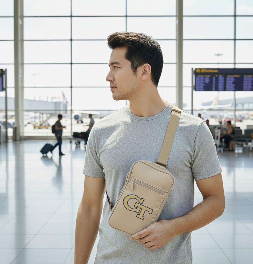 Broad Bay Georgia Tech Crossbody Bag - Versatile Travel, Sports, or Gameday Bag for Yellow Jackets Fans and Alumni, Men or Women