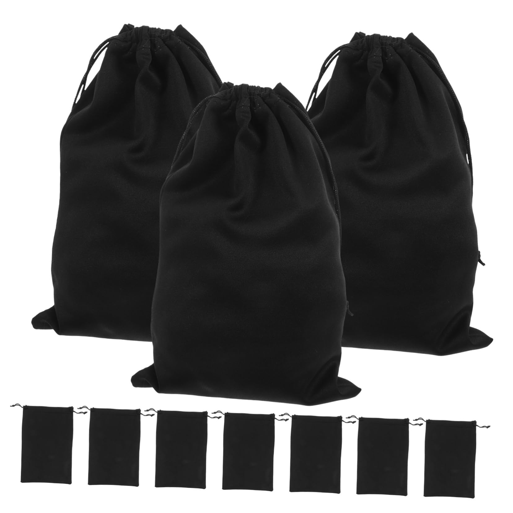INOOMP 10pièces Lot de Pochettes De Transport pour Lunettes De Ski Microfibre Légère Protection Anti-Rayures Fermeture à Cordon Compatibles Masques De Ski Rangement Pratique pour Activité