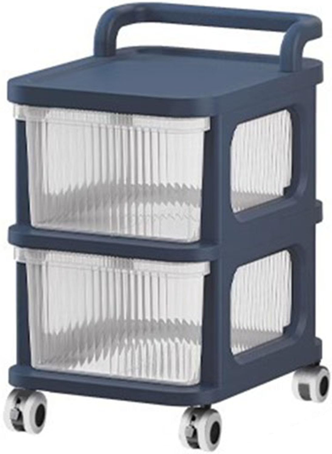 Armario de baño de 2 a 5 niveles, organizador de almacenamiento metálico compacto y delicado con ruedas, caja apilable con tapa y ruedas bloqueables, organizador de baño,
