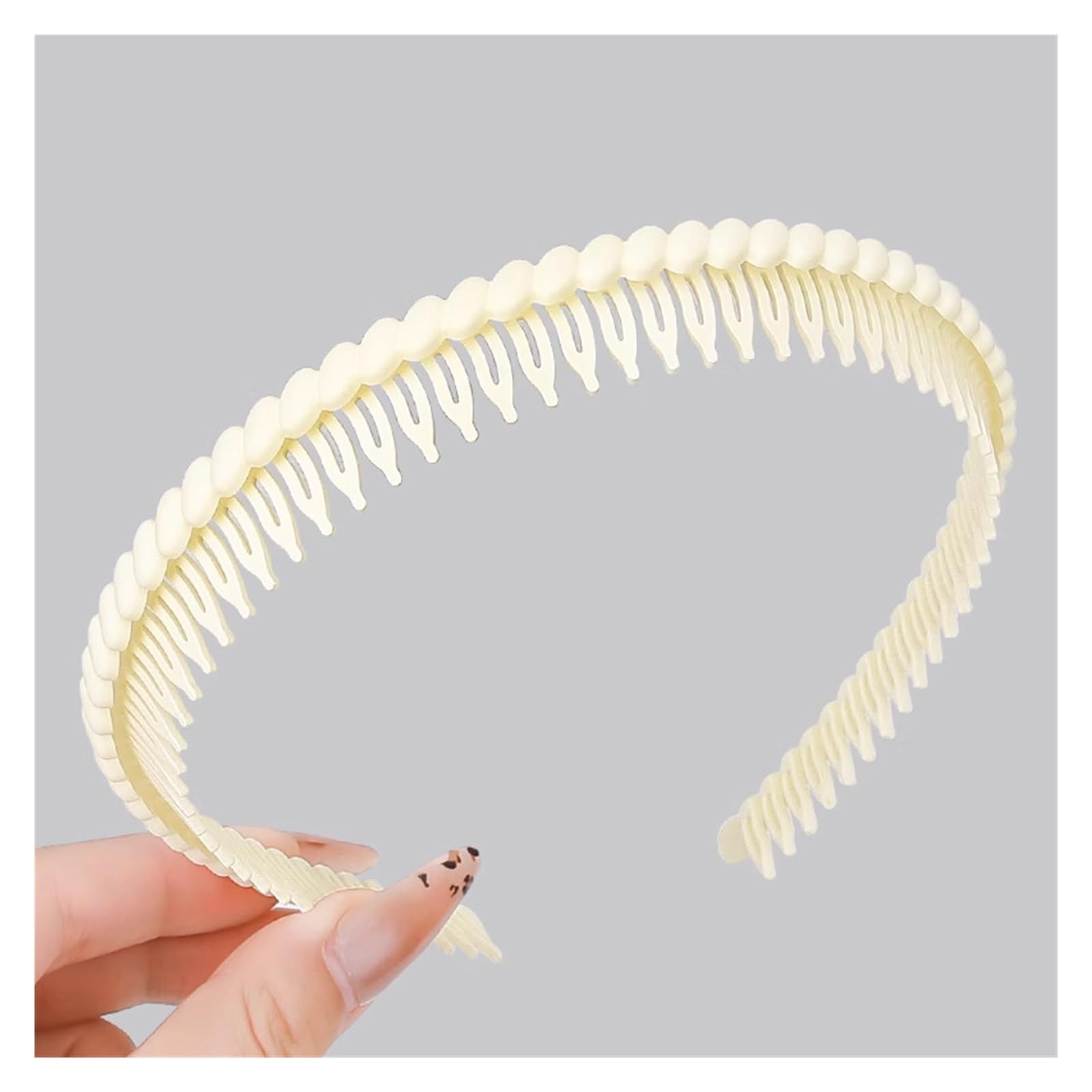 6pcs Toothed Anti-slip Plastic Hairband Para Mujer
